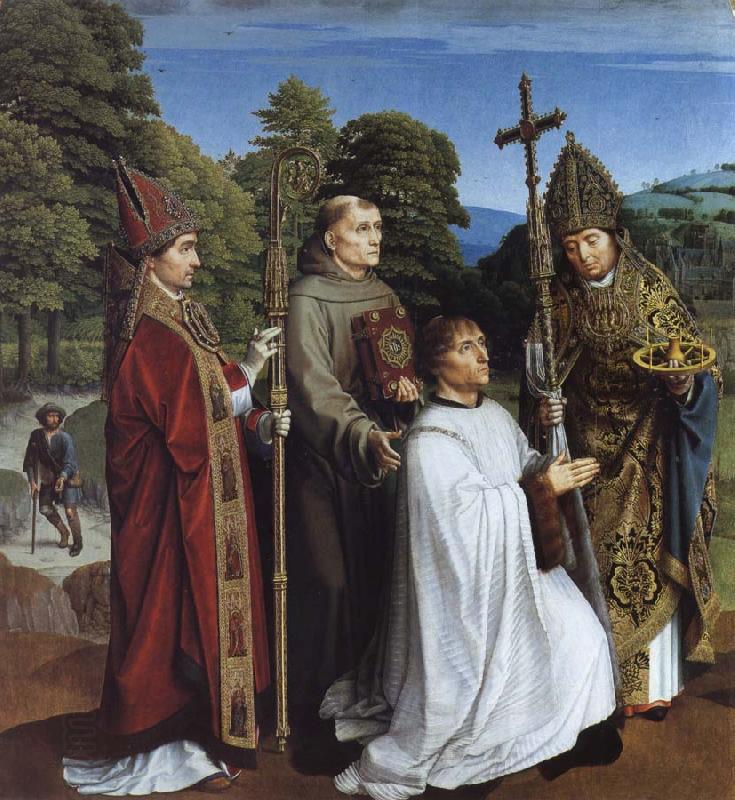 Gerard David Camon Bernardijn Salviati and Saints Martin,Bernardino and Donatian oil painting picture